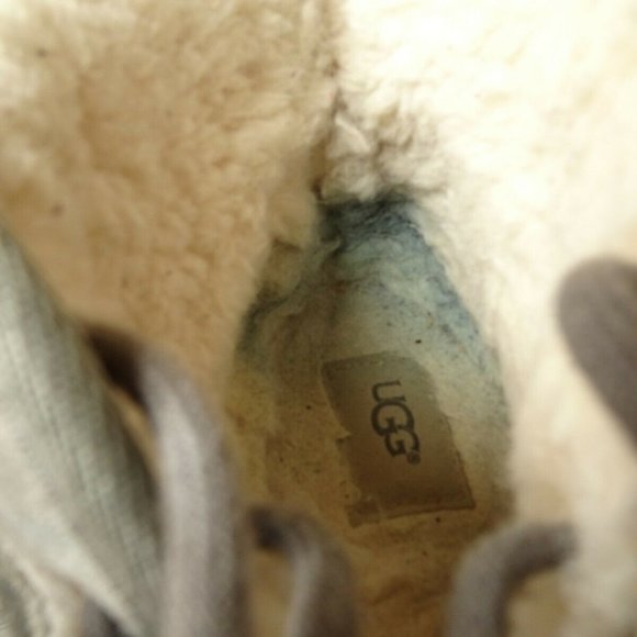 Unisex UGG NEUMEL Suede Lace Up Ankle Boots 1017320K Gray Size 6 Kids - Picture 11 of 12